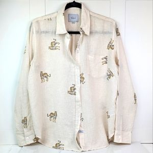 Rails Charli Ivory Tiger Button Down